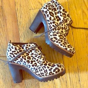 Sperry Topsider calf hair chunky booties